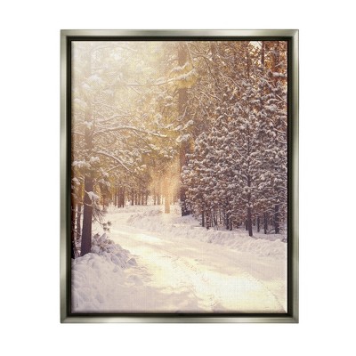 Stupell Industries Snowy Winter PathFloater Canvas Wall Art
