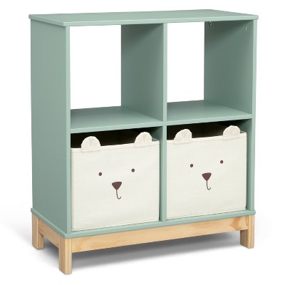 Image of babyGap by Delta Children Brannan Bear Bookcase with Bins - Sage Green