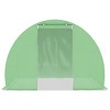 vidaXL Greenhouse Green Polyethylene mesh fabric, Galvanized steel Medium - 3 of 4