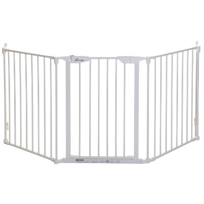 Dreambaby L2031BB L2022BB Newport Adapta 33.5 to 79 Inch Baby Pet Safety Gate w/ 3 Panels & Smart Door Options For Stairs, Landings, & Openings, White