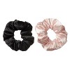 scünci No Damage Pillow Scrunchie Set - Soft Pink and Black - 2pcs - image 3 of 4