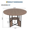 47 Inch Round Dining Table for 4-6 People, Wood Circle Kitchen Table with Storage Shelf & Metal Leg - 2 of 4