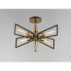 Maxim Lighting Wings 4 - Light Flush Mount in  Black/Satin Brass - 3 of 4