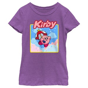 Girl's Nintendo Kirby Flying Portrait T-Shirt - 1 of 4