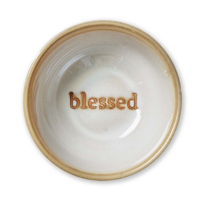 tag Blessed Ring Dish - Multicolor Ceramic Decorative Tray, 3oz Capacity, 3x3x1.5in, Perfect for Christmas and Home Decor