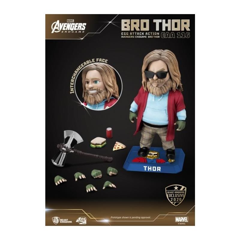 Beast Kingdom Co. Marvel Egg Attack Action Figure | Bro Thor, 2 of 4