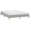 vidaXL Bed Frame Light Gray 59.8 in.x79.9 in. Queen Fabric - 3 of 4