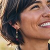 Ross-Simons 4.00 ct. t.w. Multicolored Tourmaline and 2.50 ct. t.w. Rhodolite Garnet Drop Earrings in Sterling Silver - 2 of 3