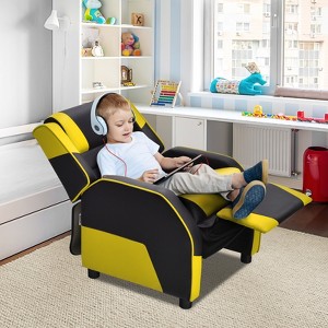 Infans Kids Youth Gaming Sofa Recliner w/Headrest & Footrest PU Leather - 1 of 4