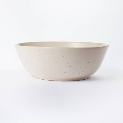 304oz Stoneware Ribbed Large Serving Bowl Cream - Threshold™ designed with Studio McGee