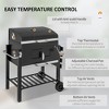 Vynxaria Black Outsunny Charcoal BBQ Grill Outdoor Portable Cooker for Camping or Backyard Picnic - 2 of 4