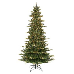 6.5ft Pre-Lit Alaskan Fir Artificial Christmas Tree - Puleo - 1 of 4