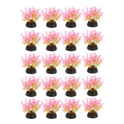 Unique Bargains Aquarium Plastic Plants for Fish Tank Landscape Decoration 1.97" 20 Pcs