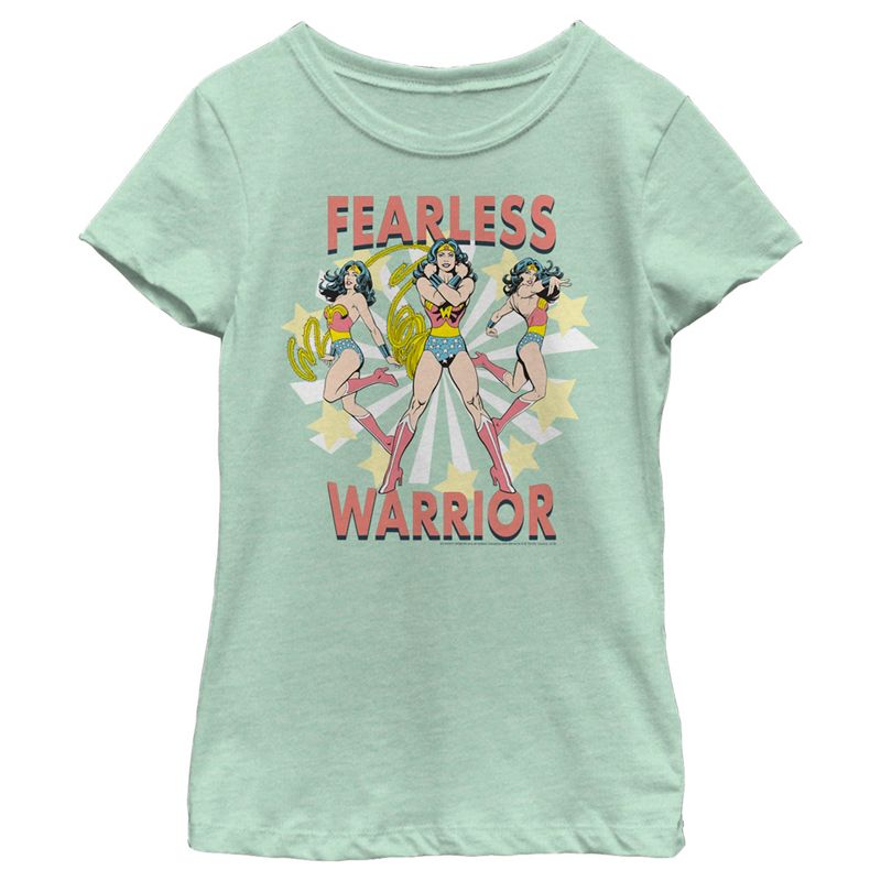 Girl's Wonder Woman Fearless Warrior T-Shirt, 1 of 5