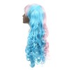 Unique Bargains Women Curly Human Hair Wigs with Wig Cap 650g - 3 of 4