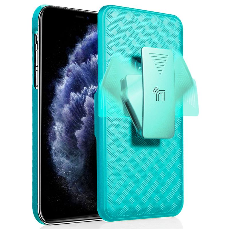 Nakedcellphone Case with Stand and Screen Protector and Belt Clip Holster for iPhone 11, 1 of 10