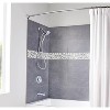 Home Mart Goods Silver Metal Shower Curtain Curved Rod Rust Resistant Non-Slip - 40"-64" - 2 of 4
