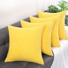 PiccoCasa Fall Soft Corduroy Striped Throw Covers with Zipper 4 Pcs - 2 of 4