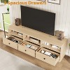 70" Mid-Century Modern TV Stand for TVs Up to 75", Entertainment Center with 3 Drawers & Open Shelves, Wood Media Console for Living Room, Bedroom - 2 of 4