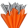 10ct Halloween Tissue Paper Black/White Stripes and Orange - 2 of 4