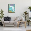 Stupell Industries Florida Teal Blue and Pink Illustrated Scenic Map Poster Black Framed Giclee Art - 2 of 4