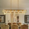 LLHZSY 39 3/4" Ceiling Chandelier With Light Green Round Glass 8-Lights Fixture for Dining Room - 2 of 4