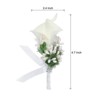 Unique Bargains Formal Dinner Party Wedding Groom Lily Boutonnieres Pins 4 Pcs - 2 of 3