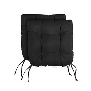 2pc 16" x 16" x 3" U-Shaped Outdoor Tufted Chair Cushions - Sorra Home - 1 of 3
