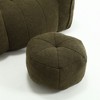 Bean Bag Chair with Ottoman, Modern Chenille Square Sofa Chair, Soft Bean Bag Couch with Footstool for Living Room Bedroom Apartment Dorm - 2 of 4