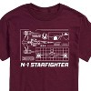 Men's - Star Wars - The Mandalorian N1 Starfighter Short Sleeve Graphic T-Shirt - 2 of 4