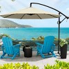 VisioGear Patio Umbrellas, Outdoor Market Hanging Umbrella, Patio Outdoor Umbrella with Crank Handle, White, 114.17"*114.17"*81.49" - 3 of 4