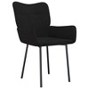 vidaXL Dining Chairs, 2 Pcs, Black Velvet - 3 of 4