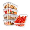 NutriChef 10-Piece Superior Glass Food Storage Containers Set - Stackable Design, Newly BPA-free Airtight Clear Locking lids with Vent Lids - image 2 of 3