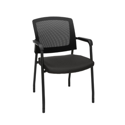 Mesh Back Guest and Reception Chair with Arms Black - OFM