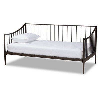 Full Rupert Vintage Industrial Metal Daybed Black - Baxton Studio