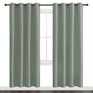 NICETOWN Grommet Top Blackout Curtains, Thermal Insulated Noise Reducing Window Drapes (Set of 2) - 1 of 4