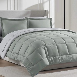 BAGOKIE 5/7 PCS Bed in a Bag Reversible Bedding Set with Comforter, Sheets, Pillow Sham, Pillowcase - 1 of 4