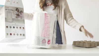 Crane White True HEPA Filter Tower Air Purifier