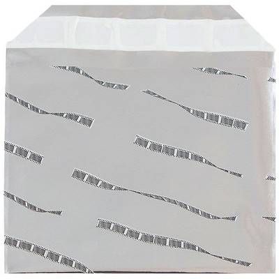 JAM Paper 5x6.125 Booklet Foil Envelopes w/Self-Adhesive Closure Silver Film 1323265