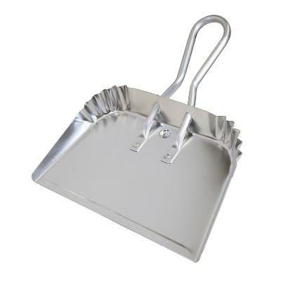 Amaroq Large Silver Aluminum Dustpan with Reinforced Corners