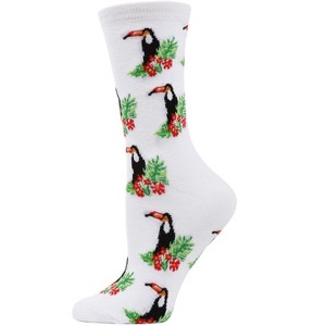 Memoi Toucan Bamboo Blend Crew Socks - 1 of 2