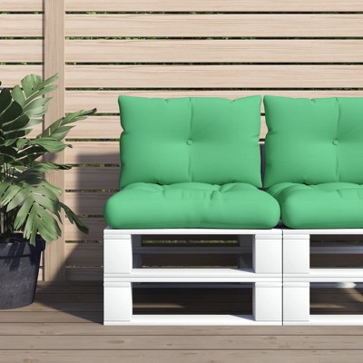 VidaXL Pallet Cushions 2 pcs Green Fabric
