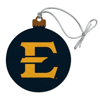 ETSU Primary Logo Wood Christmas Tree Holiday Ornament
