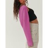 MISSKY Shurgs for Women Bolero Long Batwing Sleeve Sweaters Open Front Casual Knitted Sweaters - 4 of 4