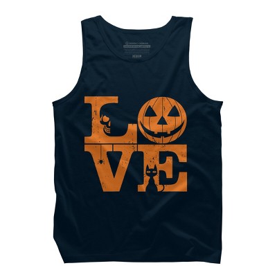 Men's Design By Humans Halloween Love Night Creepy Cute Fun By RedBirdLS Tank Top