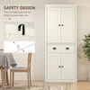 DOMETOUR 72" Kitchen Pantry Cabinet Freestanding Tall Storage Cabinet with 4 Doors, Drawer and 3 Adjustable Shelves for Dining Room - 4 of 4