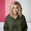 Dalix Butterfly Embroidered Fleece Cropped Hoodie Pullover Relaxed Fit Womens - 4 of 4