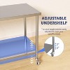 Acekool 60"x24" 2-Tier Stainless Steel Prep Table, Heavy Duty Kitchen Work Table with Adjustable Shelf, NSF Certified for Home Restaurant - 4 of 4