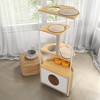Paaaawaters Cat Tower, Cat Tree with Scratching Post, Cat Condo with Feeding Station and Climbing Platforms - 4 of 4
