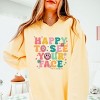 Simply Sage Market S.W.Smiley Happy To See Your Face  Lightweight Garment Dyed Sweatshirt - 3 of 4